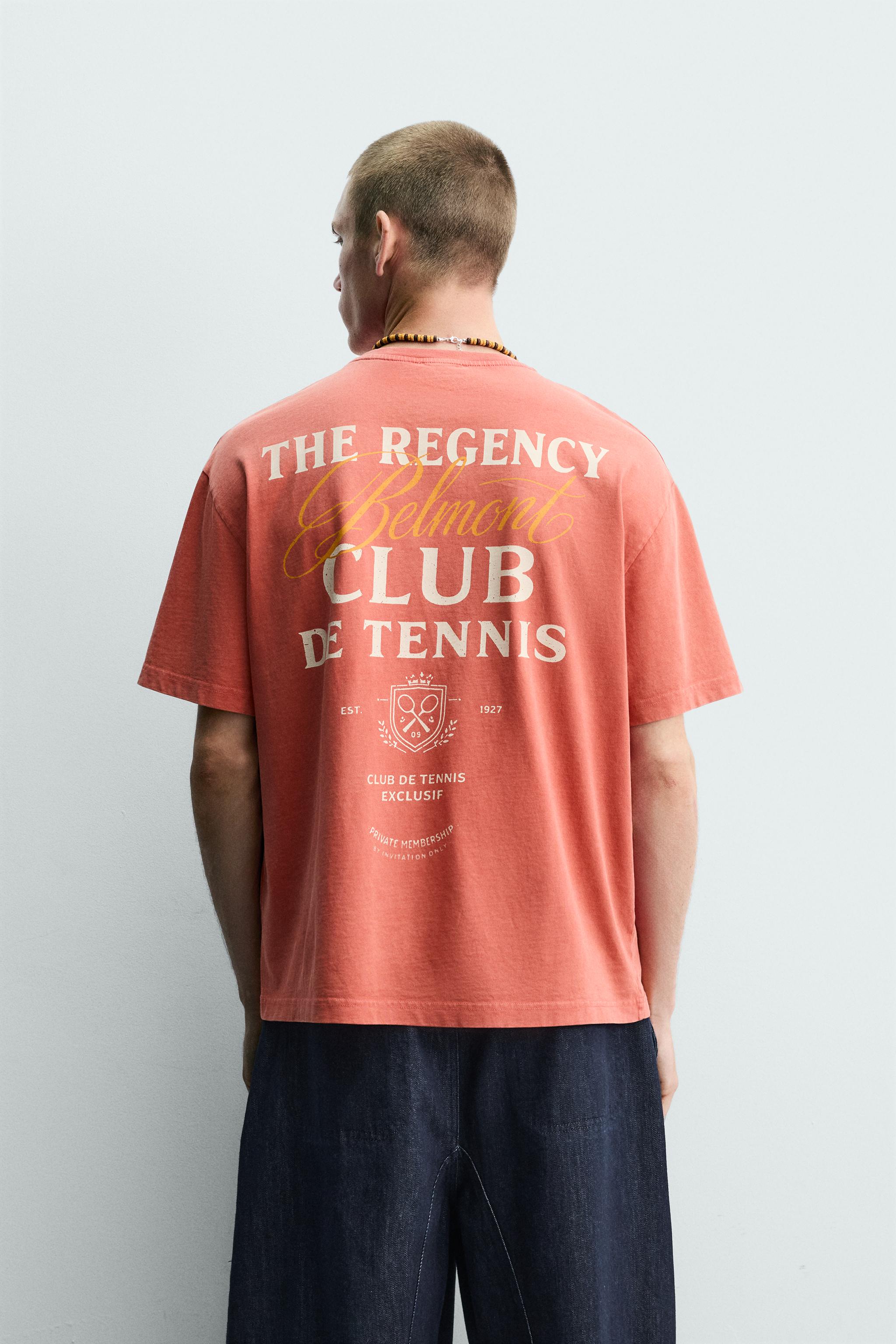 CONTRASTING TEXT PRINT T-SHIRT